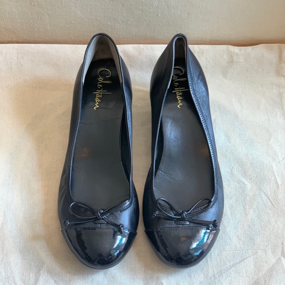 COLE HAAN Nike Air leather wedge flat